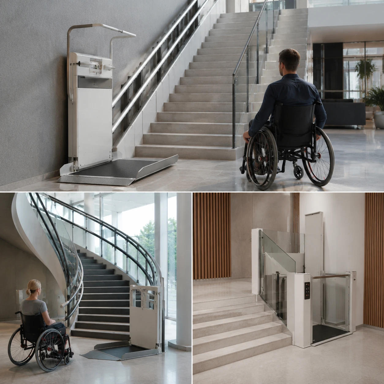 Different types of wheelchair platform stair lifts